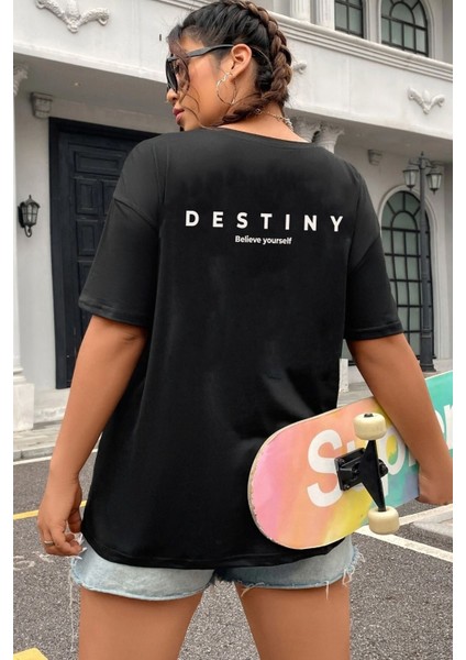 Unisex Destiny Baskılı Kısa Kol T-Shirt