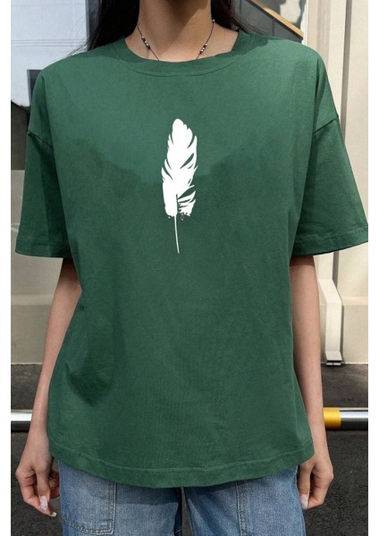 Unisex Tüy Baskılı Tasarım Tshirt