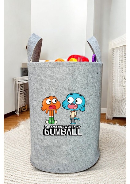 Unisex Gumbal Bebek Çocuk Odası Düzenleyici Saklama Kutusu Oyuncak Kirli Sepeti 50X40 cm