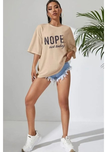 Unisex Not Today Baskılı Tasarım Tshirt
