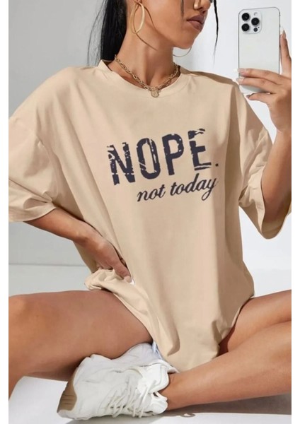 Unisex Not Today Baskılı Tasarım Tshirt