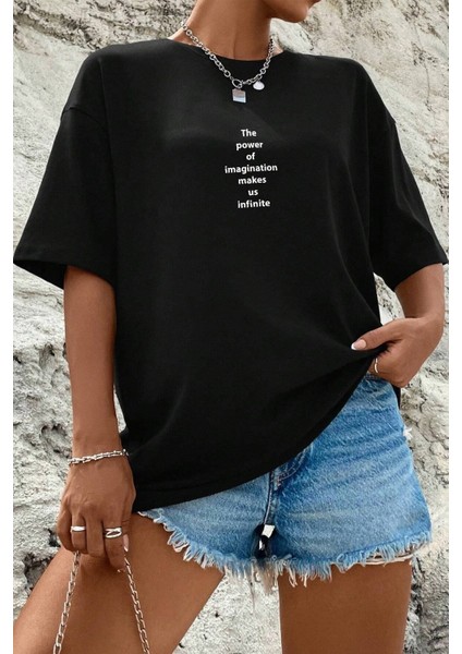 Unisex The Power Of Baskılı Tasarım Tshirt