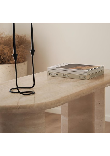 Olive Traverten Dresuar - Standart (35CM x 100CM x 80CM)