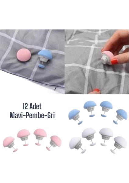 12 Adet Battaniye Yorgan Sabitleyici Çarşaf Yorgan Nevresim Klipsi Yorgan Tutucu Yorgan Klipsi