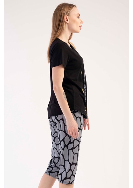 Pamuklu Kadın Kısa Kol I Kaprili Pijama Takım , 303291 modelleri