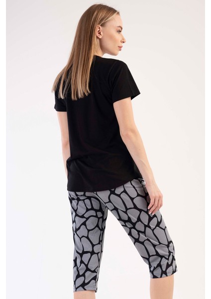 Pamuklu Kadın Kısa Kol I Kaprili Pijama Takım , 303291 fırsatları