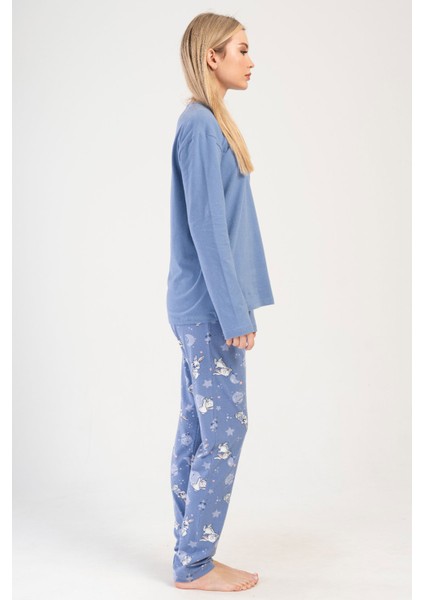 Pamuklu Kadın Büyük Beden Uzun Kol Pijama Takım , 404031 modelleri