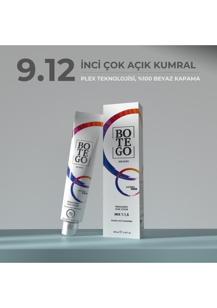 Profesyonel Krem Saç Boyası - 9.12 Inci Çok Açık Kumral 100 ml