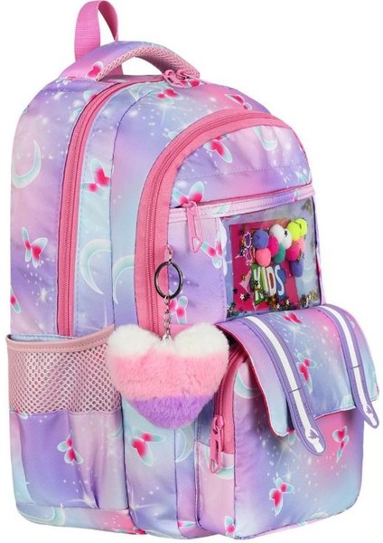 Ilkokul Çantası Kız Çocuk 3'lü Set 42*30 cm Beslenme Çantası Kalem Kutusu Ortopedik Su Itici Kumaş modelleri