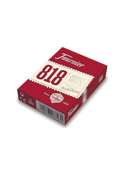 Fournier Poker Oyun Kartları Nº 818, Endeks, Kırmızı/mavi