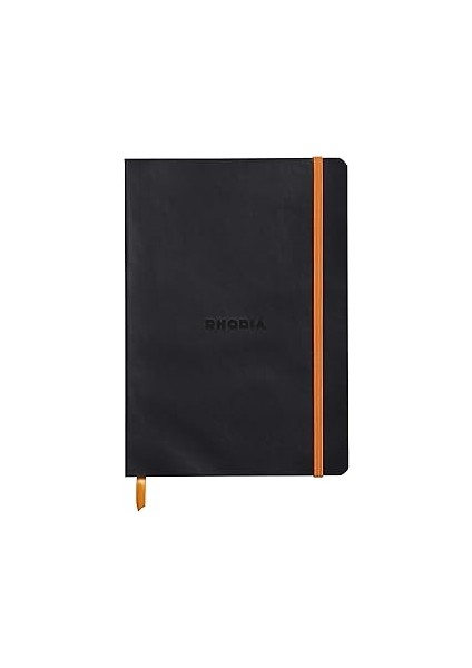 Rhodia 117452C Yumuşak Kapaklı Defter, Noktalı, Black, A5