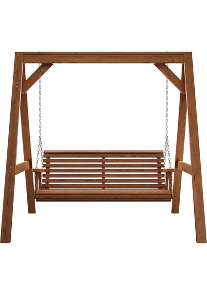 Doğal Çam Ağacından Imal – Iki Kişilik Ahşap Salıncak (145X210x60x55 Cm) indirimleri