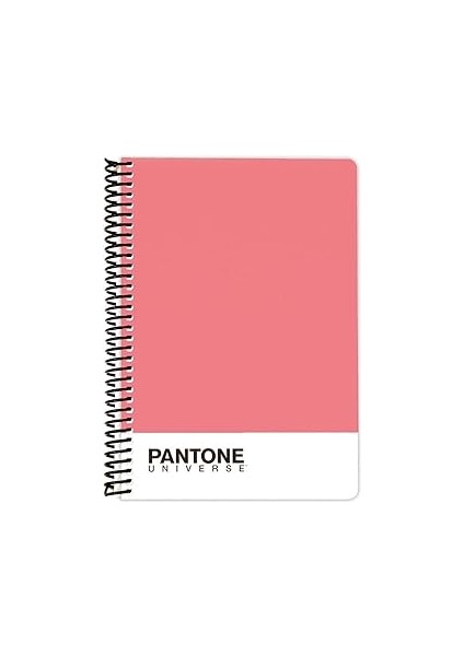 Pantone Universe A5 Boy Çizgili Spiralli Defter Pembe