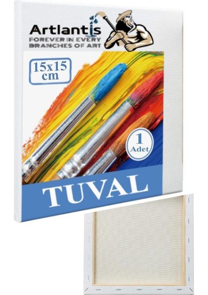 Mini Şövale 15X15 cm Tuval 3 ml Akrilik Boya 12 Renk ve Fırça 1 Paket 15X15 Mini Tuval Masaüstü Küçük Şövale Boyama Seti