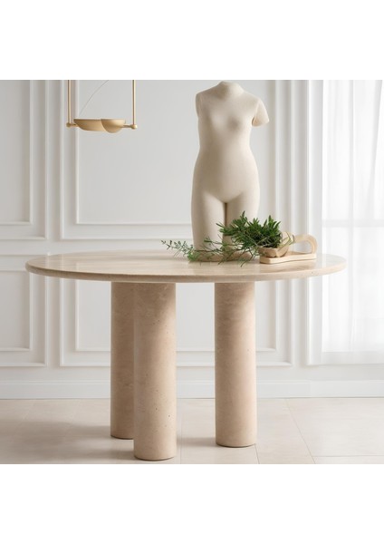 Sonya Traverten Yemek Masası - Standart (120CM x 75CM)