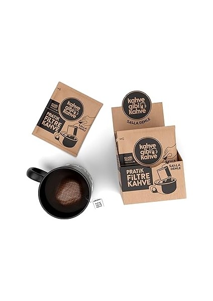 Kahvegibikahve Taptaze Pratik Filtre Kahve Sallama - 10'lu Klasik Paket