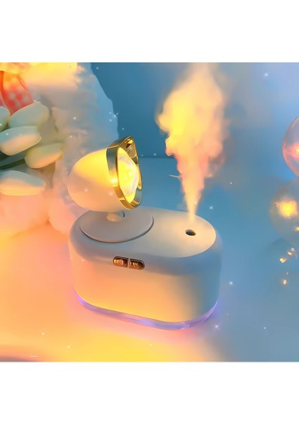 Sunset Led'li Esansiyel Hava Nemlendiricili USB Şarj Sunset Lamba ve Hava Nemlendirici Bir Arada fiyatları