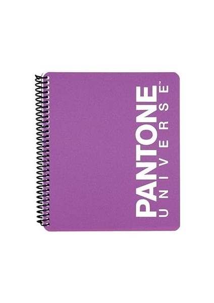 Pantone Universe Pp Kapaklı Spiralli Çizgili Defter Mor - 17.5X20.5CM