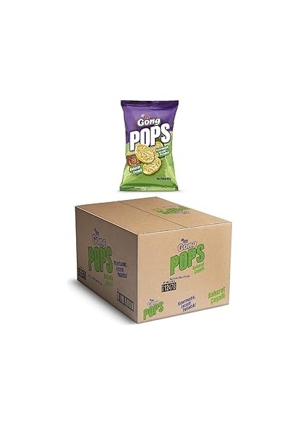 Gong Pops Baharat Çeşnili Mısır Patlağı 80 G x 10 Adet