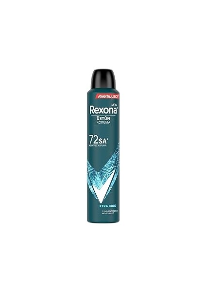 Rexona Men Erkek Sprey Deodorant Xtra Cool 72 Saat Kesintisiz Üstün Koruma 200 ml