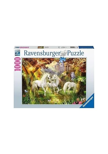 Ravensburger Yapboz 1000 Parça Sonbaharda Tek Boynuzlu Atlar, 14 Yaşından Büyük Çocuklar ve
