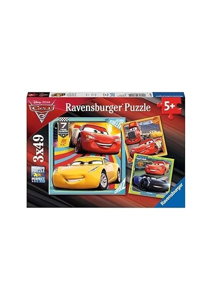 Ravensburger (80151) - 3 x 49 Parça Puzzle Wd, Cars3