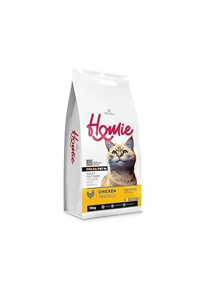 Homie Düşük Tahıllı Tavuklu Yetişkin Maması 12 kg