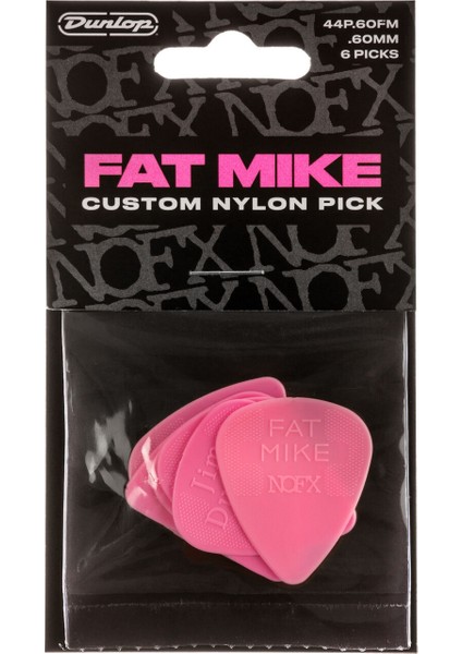 Jim Dunlop 44P.60FM Fat Mike Custom Nylon 6lı Paket Pena (0..60 Mm)