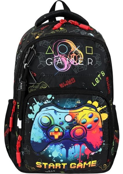 Ilkokul Çantası 3'lü Set 42*30 cm Beslenme Çantası Kalem Kutusu Ortopedik Gamer Erkek Çocuk fırsatları
