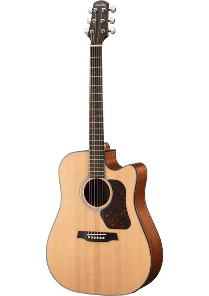 Walden WAD550CE Dreadnought Cut Elektro Akustik Gitar (Natural)