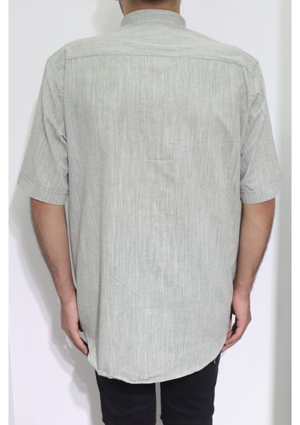 Fistan Store Erkek Kırçıllı Klasik Kesim Rahat Kalıp Tek Cepli Kısa Kollu Yazlık Gömlek modelleri