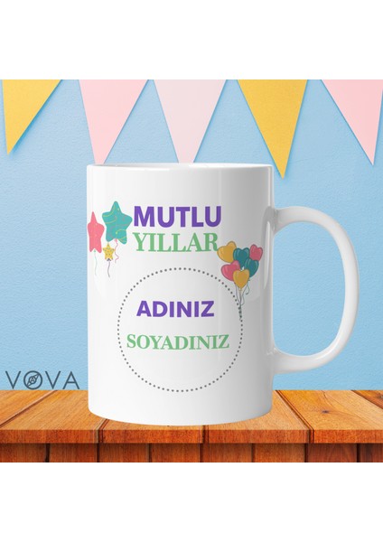 Kişiselleştirilebilir Doğum Günü Kupası – Porselen Bardak 330 ml Neşeli Tasarım fiyatları