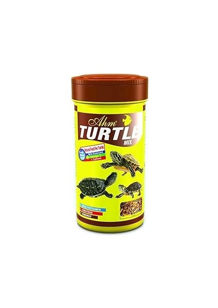 Ahm Turtle Mix 250 ml Kaplumbağa Yemi Doğal Besin İçeriğiyle Zenginleştirilmiş