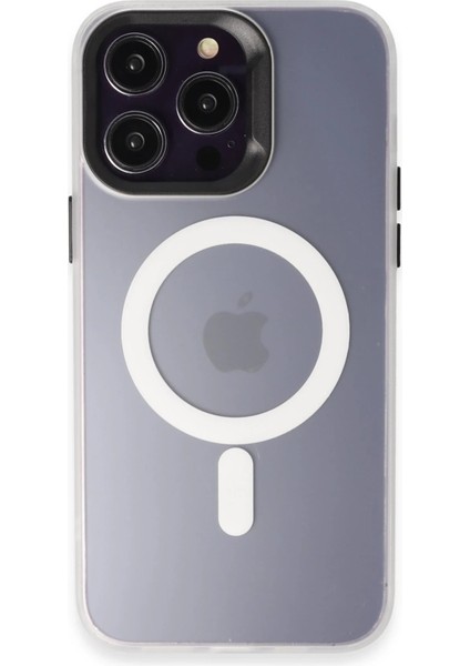 Iphone 13 Pro Max Kılıf Mateks Magsafe Kapak - Beyaz Sptgl