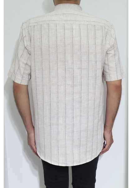 Fistan Store Erkek Ekose Kareli Klasik Kesim Rahat Kalıp Tek Cepli Kısa Kollu Yazlık Gömlek modelleri