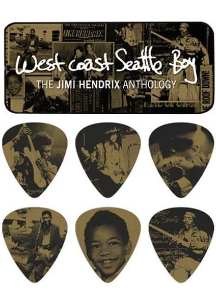 Jim Dunlop Jimi Hendrix West Coast 6lı Pena Seti (Heavy)