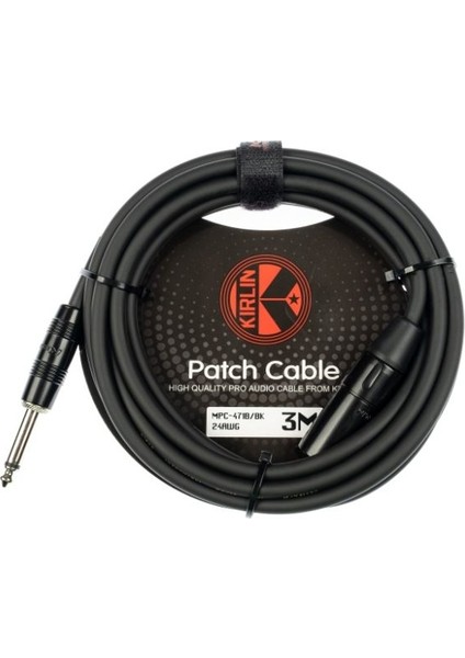 Kirlin MPC-471B 3 mt Xlr-Erkek Jak Enstrüman Kablosu