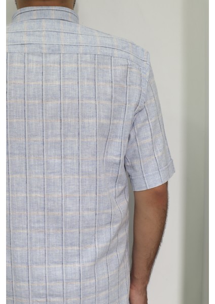 Fistan Store Erkek Ekose Kareli Klasik Kesim Rahat Kalıp Tek Cepli Kısa Kollu Yazlık Gömlek fırsatları