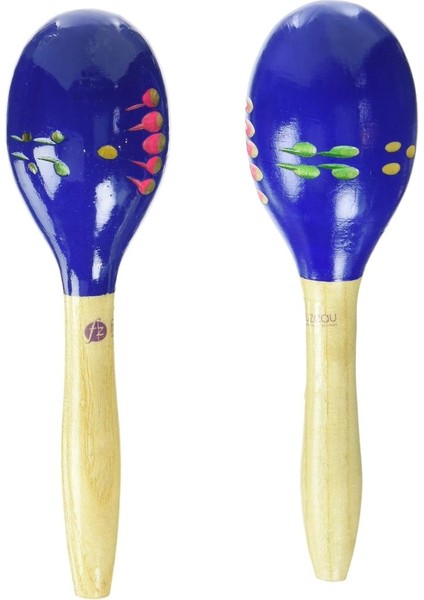 Cox 1413 Mor Marakas 20 cm – Ahşap Saplı, El Boyaması Ritim Enstrümanı
