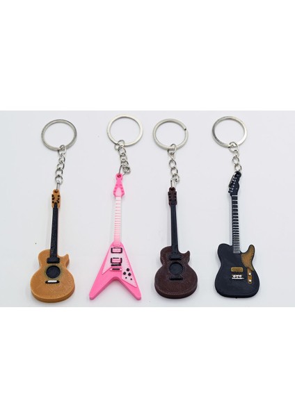 Siyah Telecaster Elektro Gitar Anahtarlık