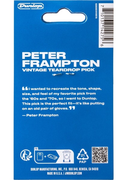 Jim Dunlop Peter Frampton Signature 6'lı Paket Pena modelleri