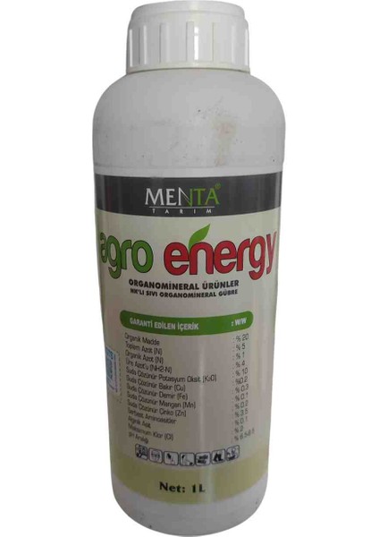 Tüm Meyve Sebze Bitkiler Için Yaprak Gübresi Agro Energy 1lt/zengin Içerik