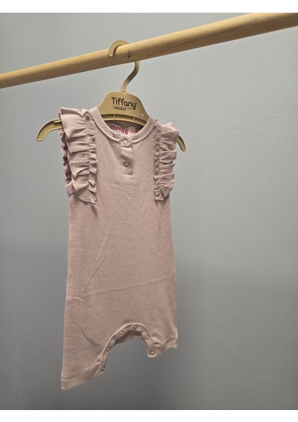 Tiffany Tulum Modal Fırfırlı Düğmeli Modal Organik Theme Pembe