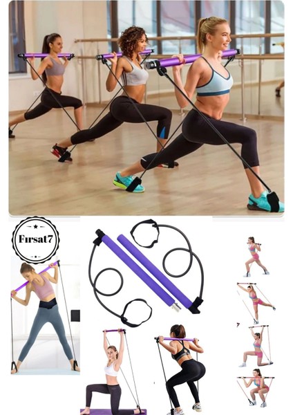 Squat Barı Jimnastik ve Spor Aleti Direnç Çubuğu Spor Egzersiz Pilates Basen Sıkılaştırııcı Barı