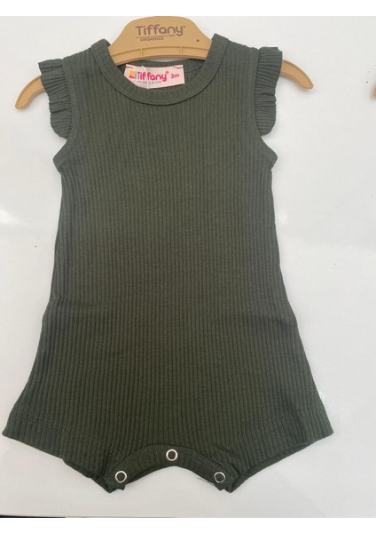 Tiffany Tulum Fırfırlı Rompy Modal Organik Theme Koyu Yeşil