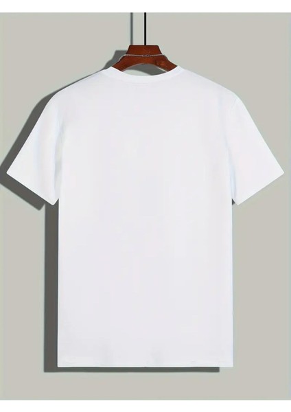 Unisex Pamuklu Wake Up Ön Baskılı Tasarım Tshirt