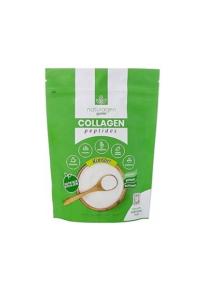 Naturagen GURME%100 Saf Toz Kolajen | Collagen Peptides 150 gr (Tip 1 & Tip 3 Sığır Toz Kolajen Pep