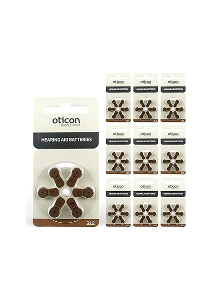 Oticon 312 Numara Işitme Cihazı Pili (10 Paket)