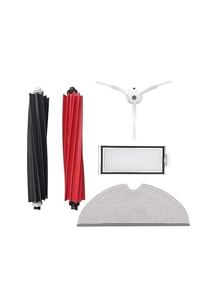 Roborock Q5 Pro / Q5 Pro Plus Yedek Parça Seti (5'li) - Filtre, Mop, Yan ve Ana Fırçalar
