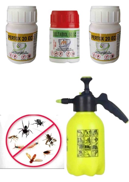 Etkili Haşere Böcek Ilaçları Kokulu/ 20EC 50ML 2 Adet Dbiol 50ML- 2LT Ilaçlama Aleti